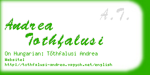 andrea tothfalusi business card